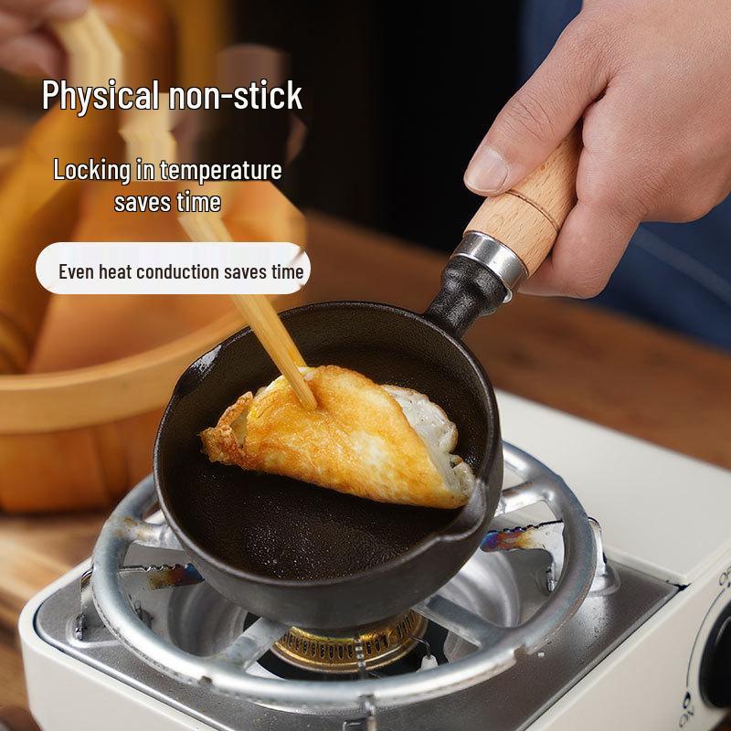 Non-Stick Mini Cast Iron Frying Pan for Oil Drizzling, Stir-Frying, and Egg Frying