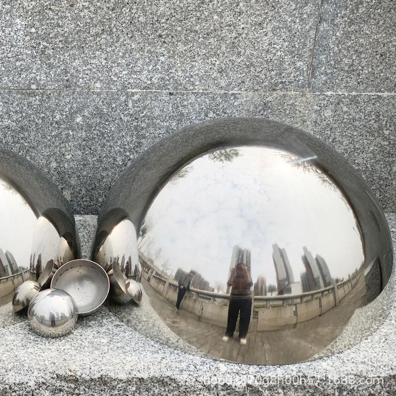 Stainless Steel Decorative Hollow Mirror Hemisphere Wall Ornament