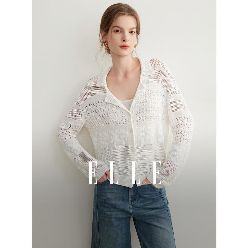 

ELLE Women s Jacquard Knit Cardigan M
