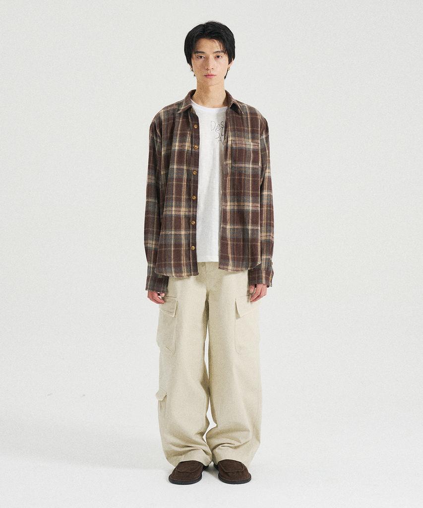 SLOWACID Oblique Pocket Cargo Pants [Ivory]