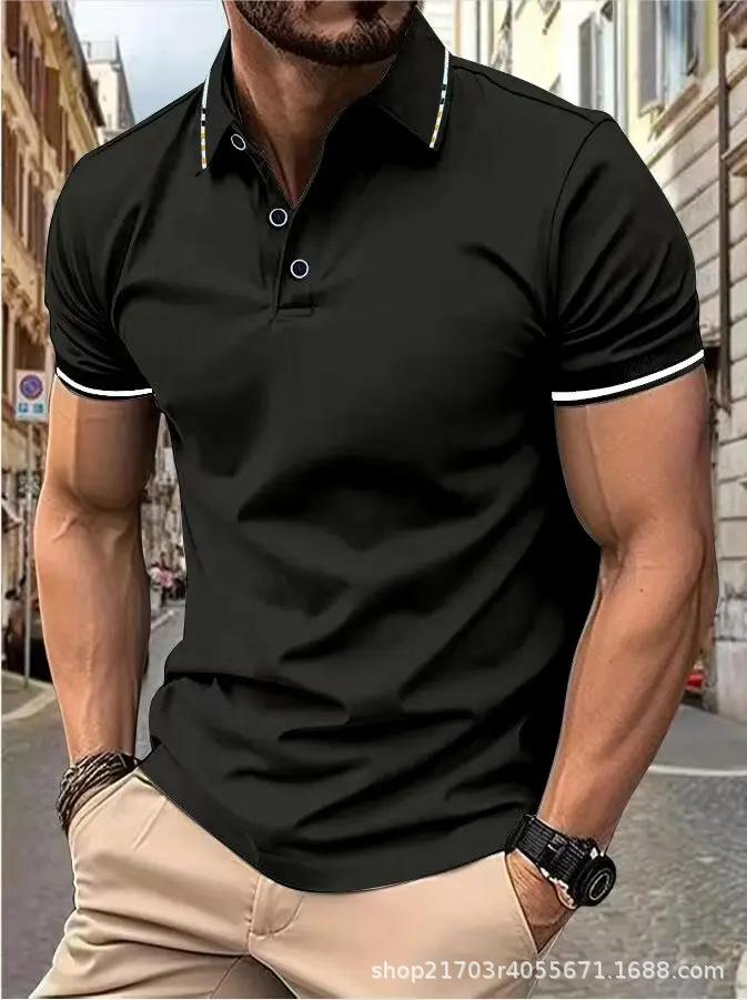 Men's Short Sleeve Polo Shirt, Slim Fit Casual Top, Comfortable & Versatile