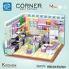 Zhegao Mini House Street View Kitchen Blocks: Creative Educational Toys Compatible with Lego for Girls.
