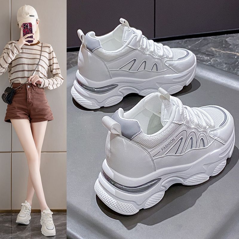 New mesh dad shoes fashionable versatile high value casual sports shoes campus height small mesh shoes