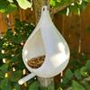 Plastic Bird Feeder House with Perch Pole Wild Bird Feeder Rainproof Feeding Station  Garden Yard