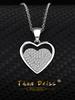 S925 Sterling Silver Micro Lnlay Heart -Shaped Love Necklace Simplicity Fashion Ladies Secklace Personality Jewelry Pendant