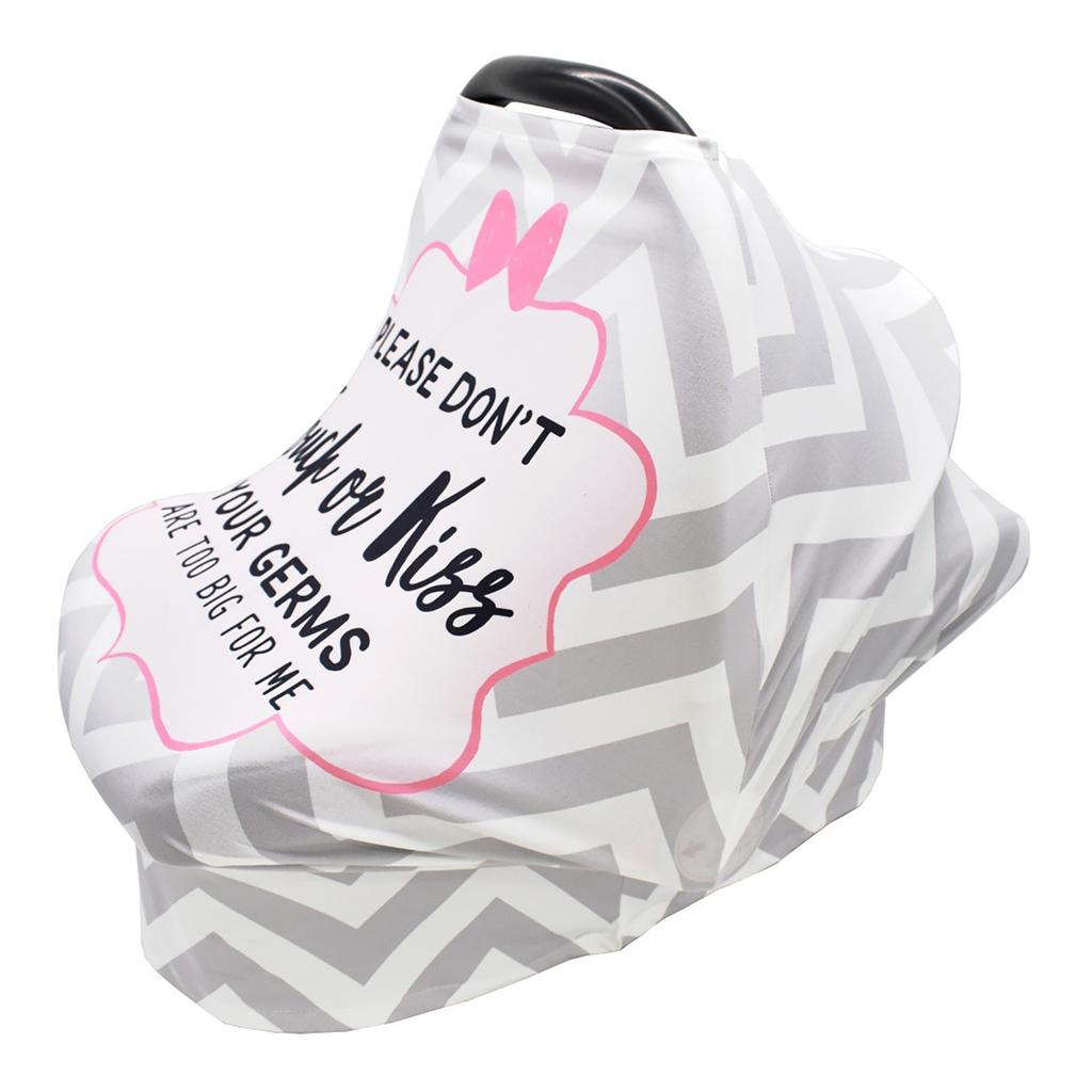 Multifunkční kryt na kočárek pro kojence, ručník pro kojení, šátek pro kojení, kryt šedý (Dívka)