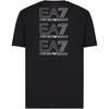 Emporio Armani EA7 FW23 Logo Print Casual Crew Neck T-Shirt Men Tops Black 3DUT02-PJTJZ-1200