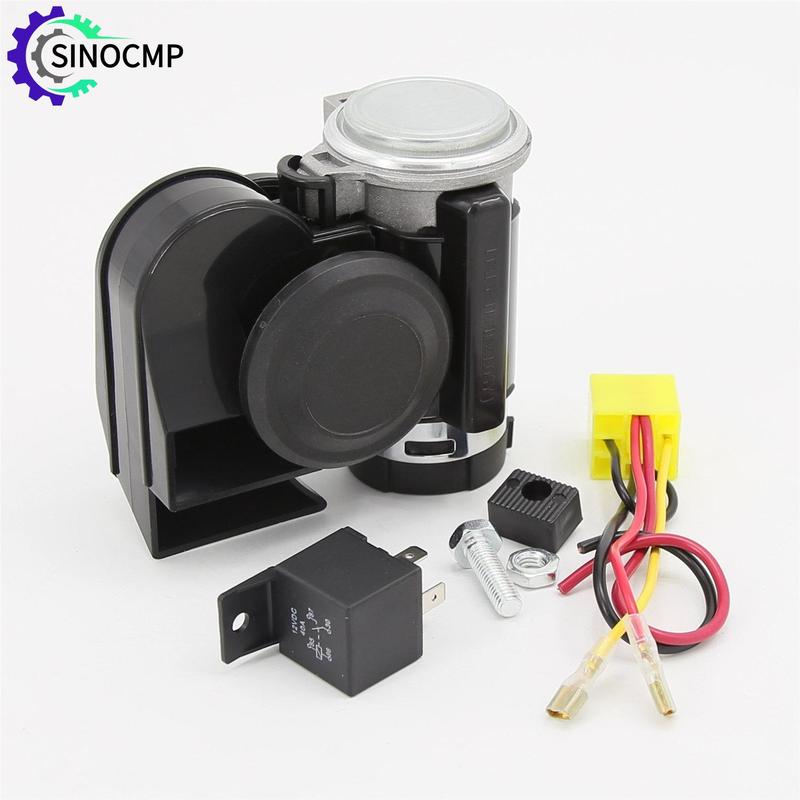 1set 12V 300dB Ultra Loud Electric Horn Kit For Automobiles Ships Motorcycles Trucks Cars Electric Horn Replacement Accessories