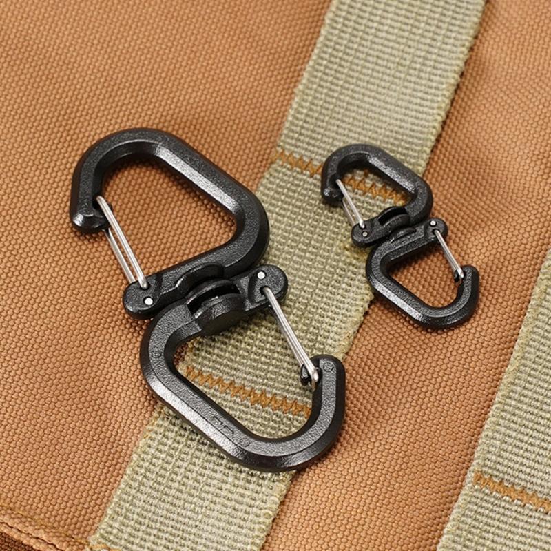 S Shape Carabiner with Lock, 360 Degree Rotation Keychain Carabiner Multifunctional Key Chain Keychain Belt Key Holder