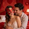 Máscara de Olhos BDSM com Rebite e Design Vazado Tira Ajustável Máscara Erótica para Roleplay Acessório Sexy de Mascarada para Roleplay para a Intimidade de Casais