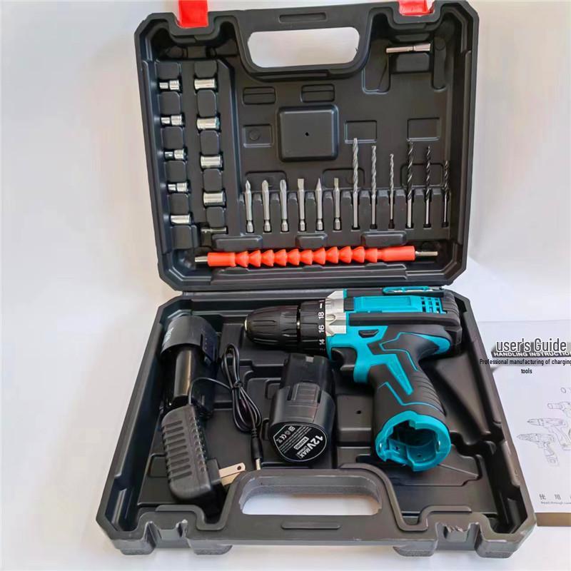 12V Dual-Speed Rechargeable Lithium Drill & Multifunctional Electric Screwdriver for Household Use