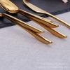 304 stainless steel steak knife, fork and spoon set, thickened Western tableware, gold dessert fork and spoon set, complete set