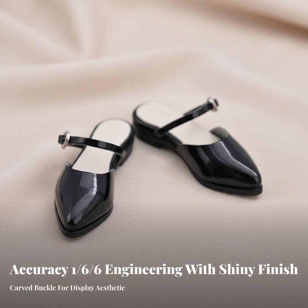 Doll Flats Lifelike Toy Shoes Glossy for Action Figure Customizers
