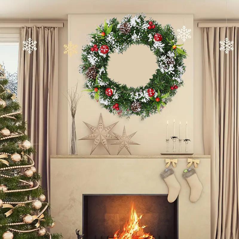 

1PC 30Cm Christmas Wreath Fake Fruit Pine Christmas Decoration Christmas Large Wreath Door Wall Decoration Navidad