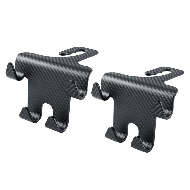 

Car Seat Headrest Hook 2 Pack Hanger Storage Organizer Universal for Bag Clothes ,Universal Car Storage Hook