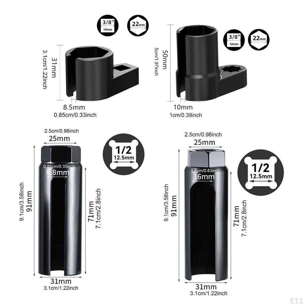 Car O2 Senser Socket Wrench Spanner Metal Trucks Installer Tool Installation Component