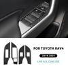 LHD RHD Car Window Lift Button Panel Trim Real Soft Carbon Fiber Sticker For Toyota RAV4 XA50      2024 2025
