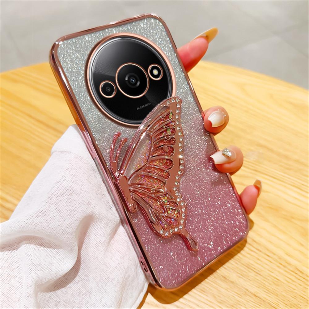 Gradient Butterfly Quicksand Phone Case For Xiaomi Redmi 9A 9C 10A 10 10C 12 13 4G 12C 13C 4G 13C 5G A3 A1 A2 Plus Soft Cover