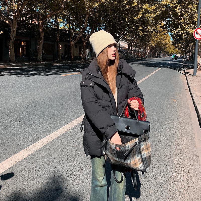 Women's medium and long cotton-padded clothes 2025 new versatile fashion loose women's cotton-padded jackets winter thickened hooded