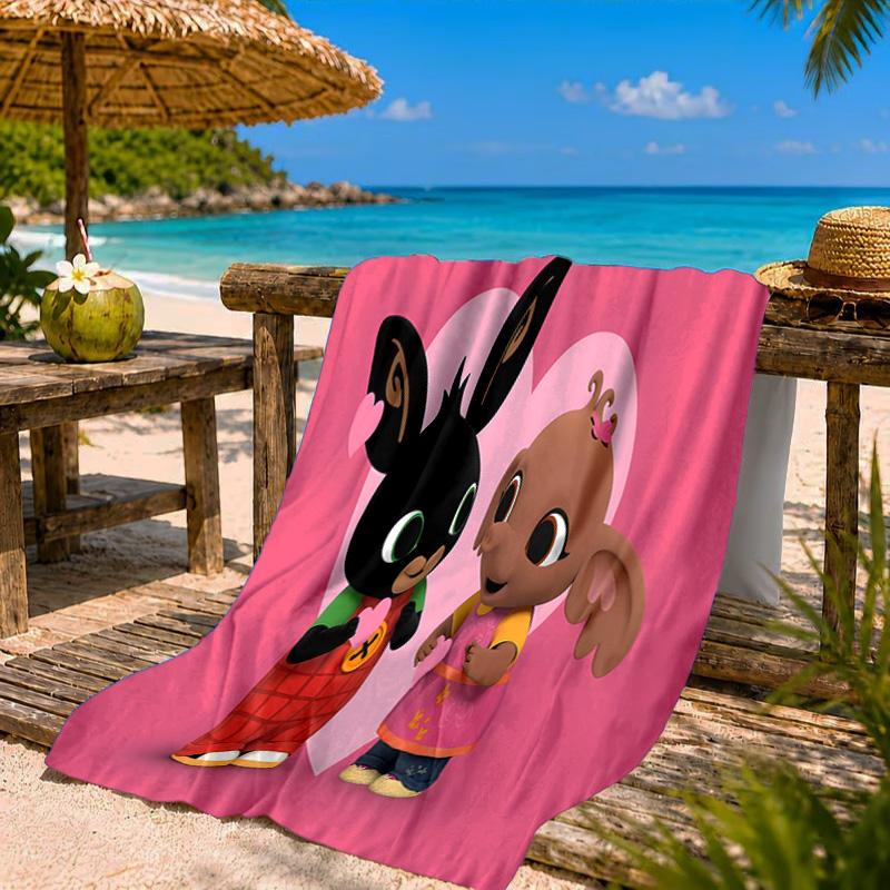 Rainbow Bing Friends Singing Beach Towel Microfiber Beach Towel, Lightweight and Quick-Dry, for Summer Travel, Swimming Pool Fan Birthday Gift