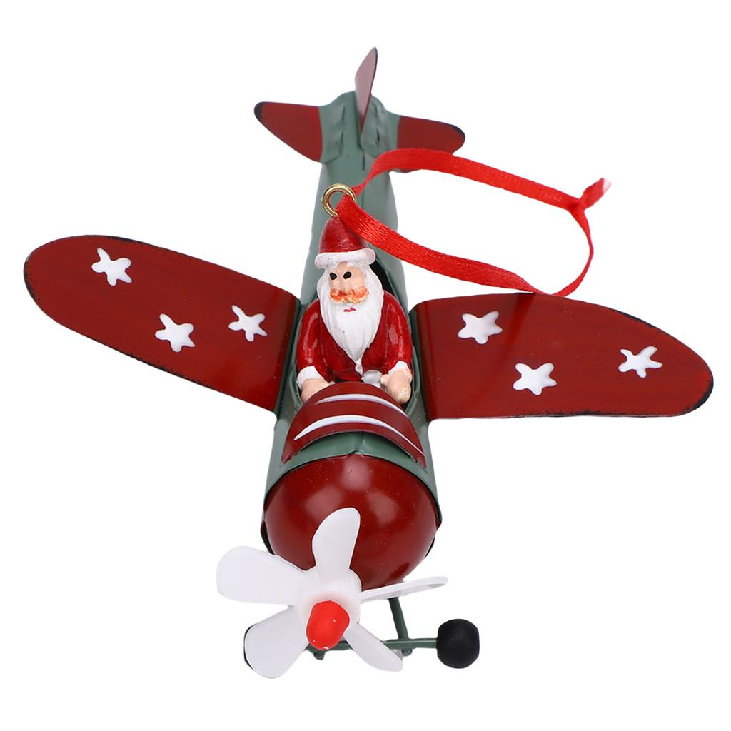 Xmas Tree Santa Ornament Vintage Iron Hanging Xmas Tree Santa Decoration for Table Shelf Fireplace Bookshelf