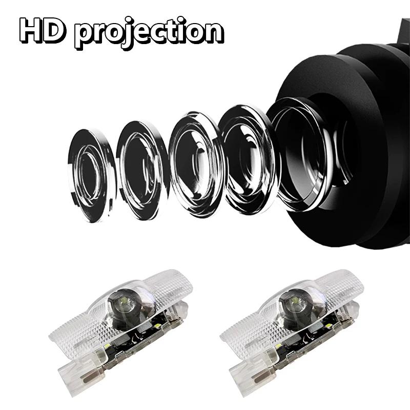 Car LED Door Warning Light Laser Projector Ghost Shadow Light Welcome Logo Lamp For Toyota Corolla RAV4 Camry Yaris C-HR Prius