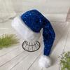 Adult Santa Hat with Sequins Thicken Plush for Holiday Comfort Liner Christmas New Year Symbol Cap with White Brim