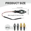 4pcs Universal 12 V LED Motorcycle Mini Indicator, Micro Indicator, Amber, Waterproof Running Light Indicator,for Street Bike,  Moped Scooter
