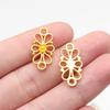 Connettori Fiore a Lavoro Aperto Gancio per Ciondolo Colore Bronzo Antico Creazione Gioielli Accessori Fatti a Mano Connettori per Ciondoli