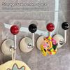 Punch-Free Hair Rings Hanger Wall Mount Hanging Headband Holder Scrunchie Organizer  Coat