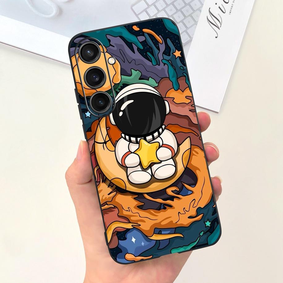 For Samsung A25 5G 2023 Case SM-A256B Cute Astronaut Duck Slim Soft Silicone Back Phone Cover For Samsung A55 A35 5G A356B Coque