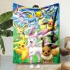 Japanese Games Pokemen-Eevee Cartoon Blanket Soft Fluffy Plush Blanket Sofa Office Quilt Throw Picnic Beach Towel Luxury Gift