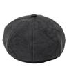 Wildleder Karomuster Achteckige Hut Damen Literarischer Malerhut Britische Retro Kappe Baskenmütze