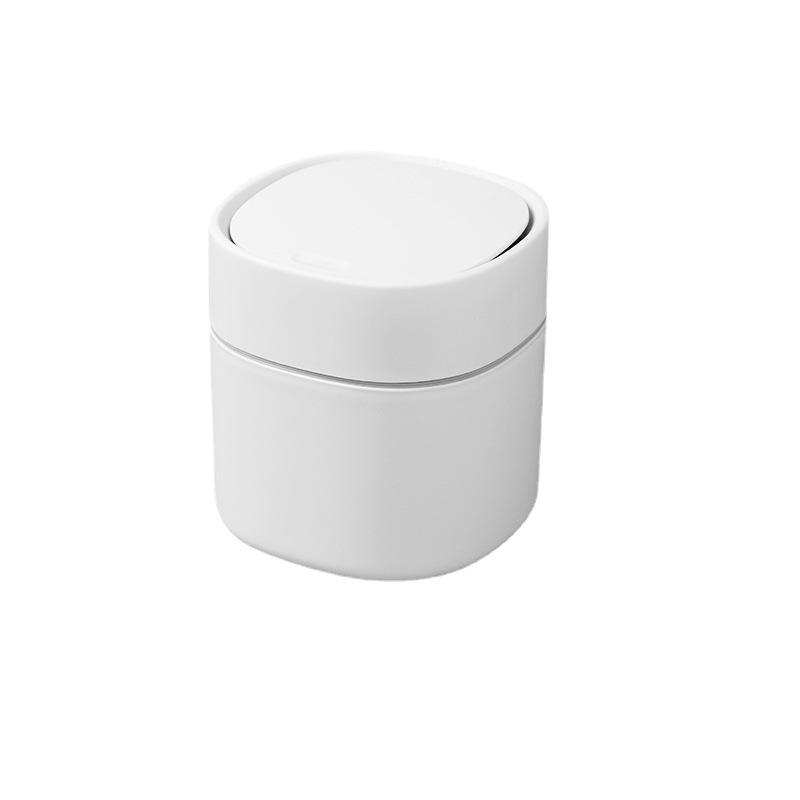 Poubelle de Bureau à Pression en Bois de Riz pour Maison, Bureau, Voiture - Corbeille à Papier & Bac de Rangement