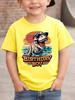 Retro T Rex Birthday Boy Kids Tee Dinosaur Vintage Print Boys Girls Family Matching Cotton Summer Short Sleeve Children Tshirt