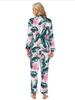 European and American Style Women's Spring Loungewear 2 Piece Long Sleeve Pajamas Set Fashion Casual Comfortable Satin Home Wear