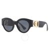 Versace Dark Grey Round Ladies Sunglasses Ve4438bf Gb1 87 52