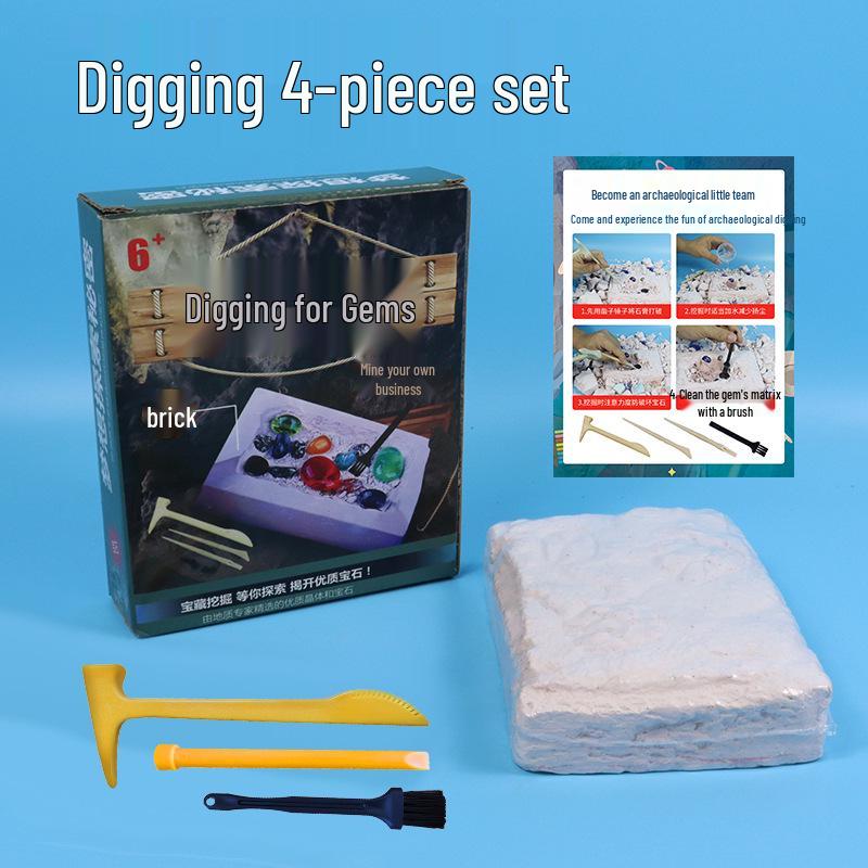 Children s DIY Archaeology Gem & Fossil Excavation Toy - Diamond Treasure Blind Box