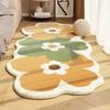 Anti-slip Floor Mat Plush Flower Rugs Nordic Style Carpet  Bedroom Decor