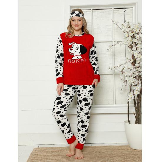 

Женская пижама с манжетами Akbeniz Welsoft Fleece 8412