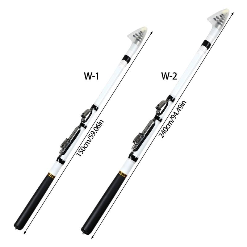 Collapsible Short Section Saltwater Fishing Poles High Strength Carbon Construction Easy Assembly Design