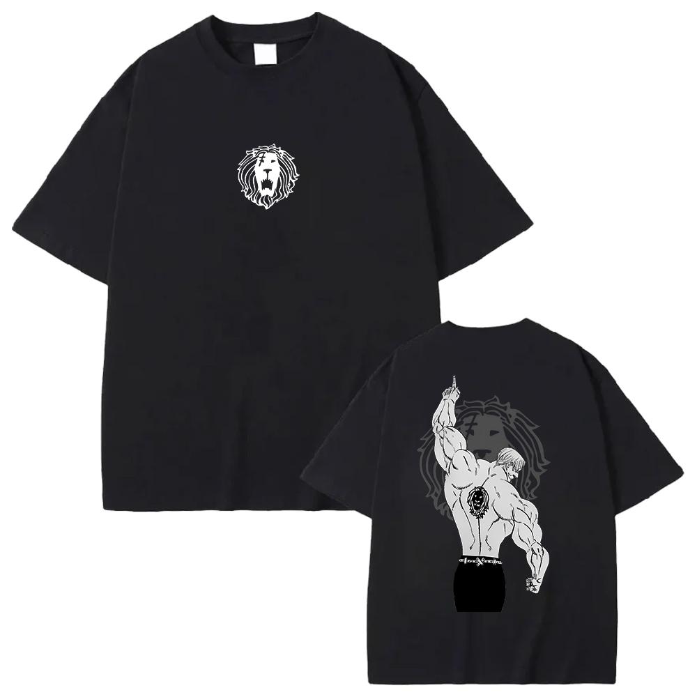 

Аніме Сім смертних гріхів Есканор Графічна футболка Чоловіча Жіноча Бавовняна футболка Манга Оверсайз Футболка Хараджуку Чоловіча Повсякденна футболка XL