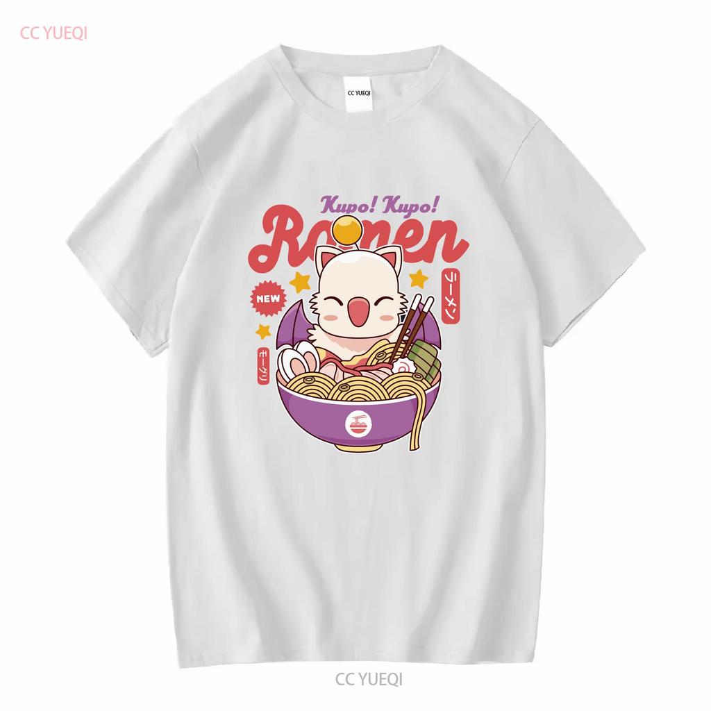 Moogle Kupo Ramen T Shirt Final fantasy Video Game Gaming Gamer Mog Cactuar Cactilio VII long or short sleeves vintage Washed