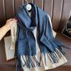 New Embossed Cashmere Women's Winter Scarf Warm Chunky Shawl Luxury Designer Tassels Pashmina Bufanda Lady Wrap Man Scarves