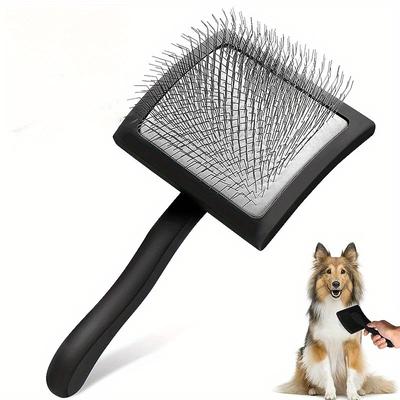 1Pc Extra Longo Pin Dog Slicker Escova Para Grooming Doodle Hair, Queda Pet Grooming Escova Para Gatos E Cães Pentes