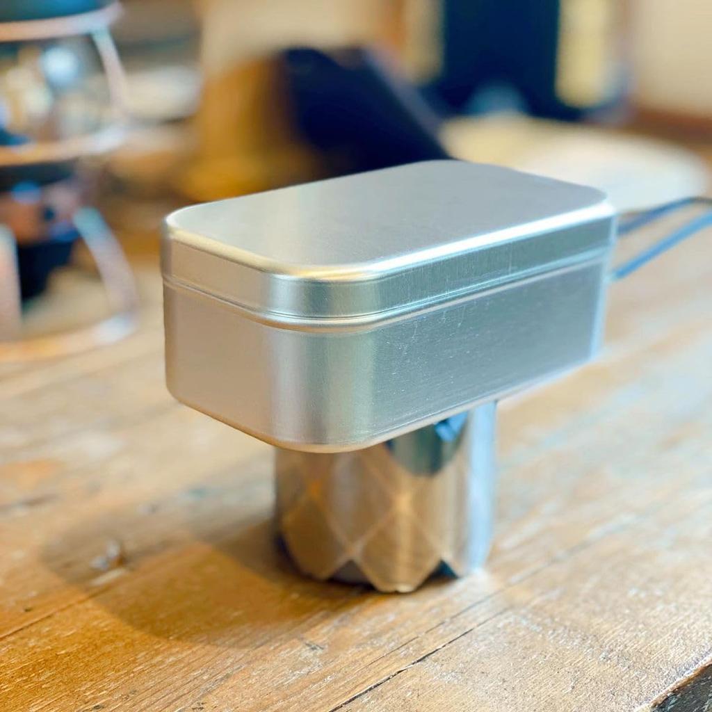 Ti-Mesh Stove Titanium Mesh Stove, Large, with Trivet and Wind Shield, for Solo Camping, and Flame Burner