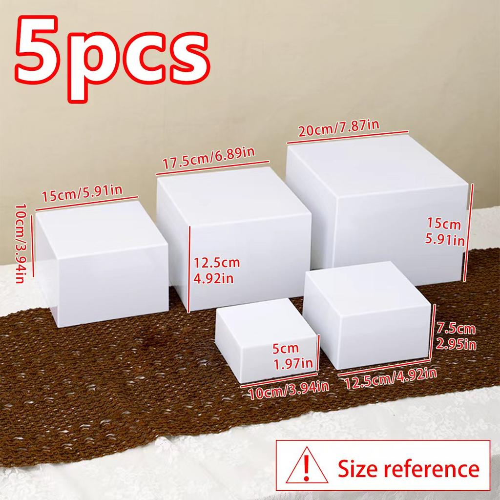 5pcs/6pcs acrylic white/transparent cake display rack suitable for business birthday banquets, weddingsholiday decoration racks