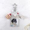Handmade Anime Death Note L Lawliet Cake Beaded Keychain Bag Charms Aesthetic Handbag Pendant Key Ring Christmas Gift