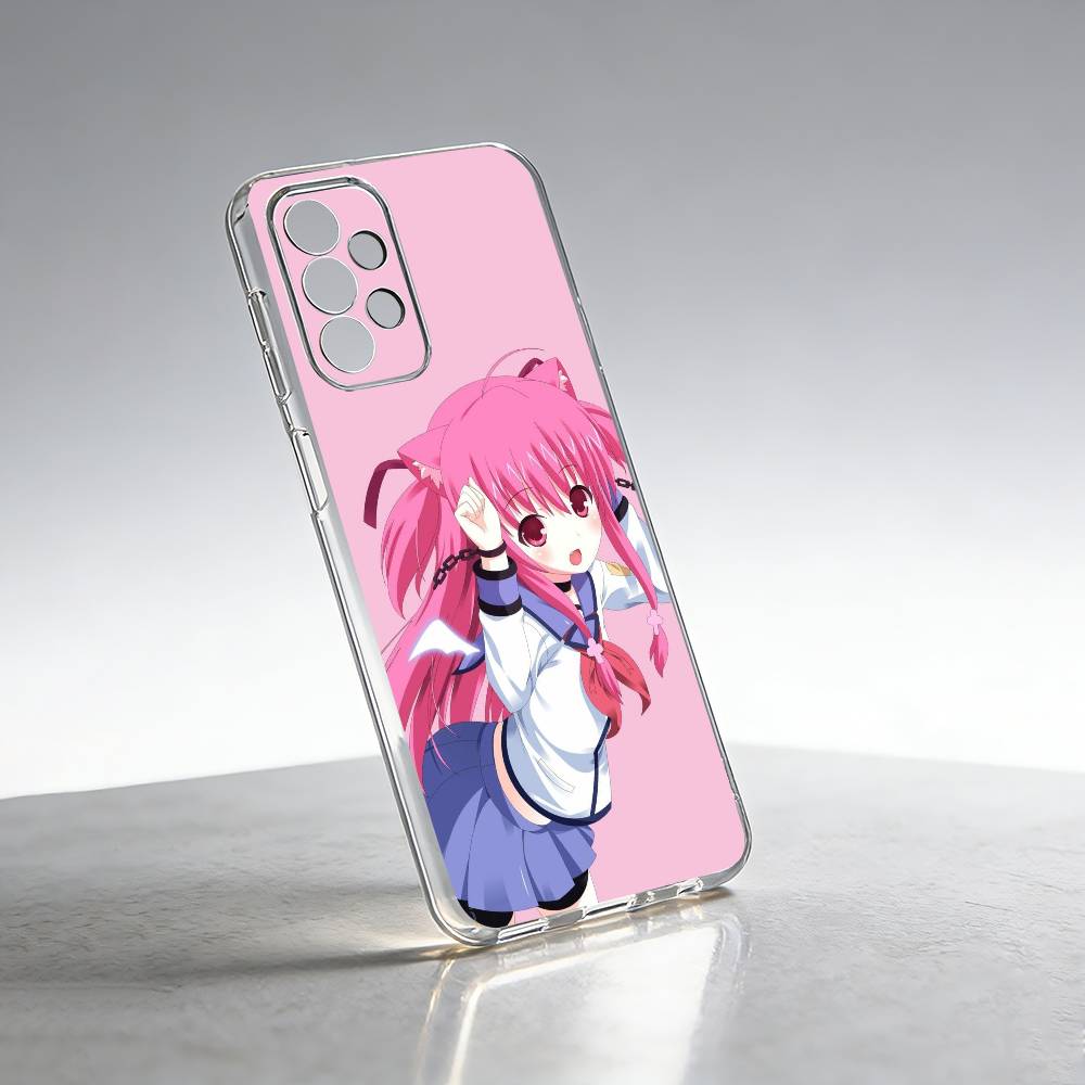 Anime Angel Beats Y-Yui Phone Case Transparent Silicone Soft For Samsung S25,S24,S21,S22,S23,S30,Ultra,S20,Plus,Fe