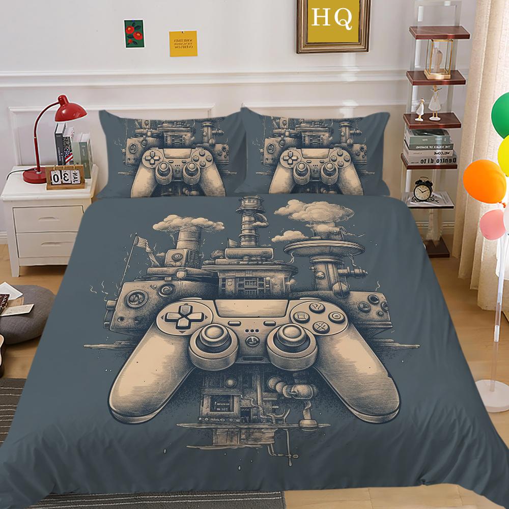 3D Game Console Printing Bedding Set Twin Size Bed Set Cover Children Fashion Design Pillowcase High Quality Bedspread